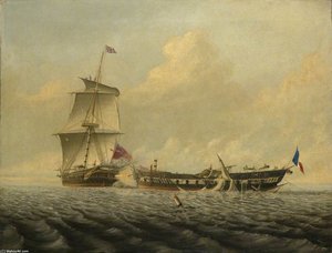Action Between Hms 'blanche' And The 'pique'