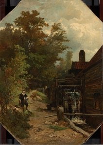 Jacob Van Ruisdael Sketching A Watermill, Gerard Bilders, 1864 — Gerard Bilders