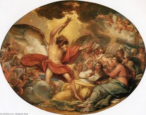 Genius Calling Forth The Fine Arts To Adorn Manufactures And Commerce — Benjamin West