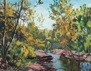 Forest Stream — Walter Emerson Baum, American Impressionism