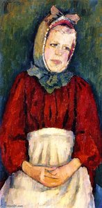 Peasant Girl In A Bonnet — Alexej Von Jawlensky, Expressionism