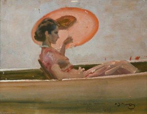 Studio per 'La canoa bianca' (recto)