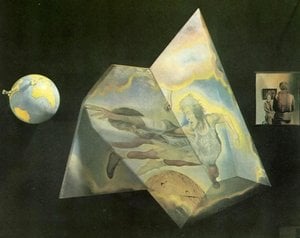 Polyhedron. Basketball Players Being Transformed Into Angels (assembling A Hologram - The Central Element), 1972 — Сальвадор Дали, Surrealism