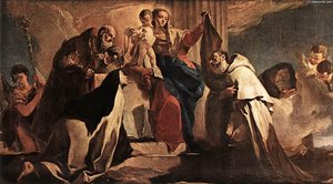 The Madonna Of Carmel And The Souls Of The Purgatory (detail) — Giambattista Tiepolo
