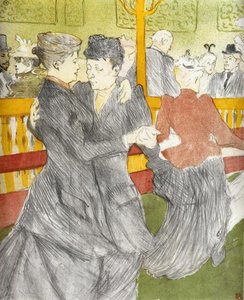 Dancing At The Moulin Rouge — Comte Henri Marie Raymond De Toulouse-lautrec-monfa, Art Nouveau