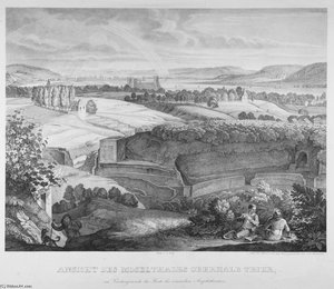 View On The Mosel Valley Above Trier — Anton (alban) Ramboux