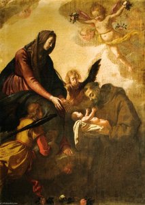 Madonna Che Porge Il Bambino A San Francesco (also Known As The Virgin With The Christ Child And Saint Francis) — Jacopo Chimenti
