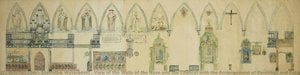 View Of The Walls Of The Nave And The Chancel With The Arramgement Of Paintings And Furnishings In The Holy Cross Church In Krakow — Stanislaw Wyspianski