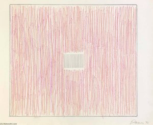 Untitled (Pink Stripes Gray Box)
