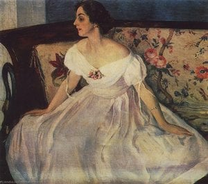 Portrait Of V. M. Nesterova — Mikhail Nesterov, Impressionism