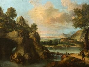 francesco mochi - Mountain landscape with figures (detail)