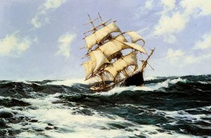 The Pacific Combers on the Open Seas - Montague Dawson