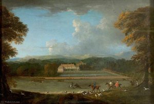East View Of Newsterad Abbey, Nottinghamshire — Peter Tillemans