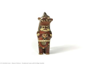 Sculptural Vase With Bridge Handle — Nazca Culture