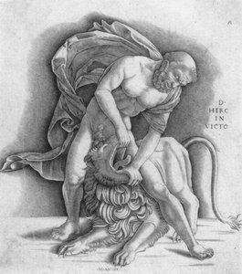 Hercules And The Nemean Lion — Giovanni Antonio Da Brescia