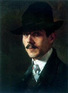 Portrait Of Painter Oumvertos Argyros — Nikolaos Lytras, Modernist