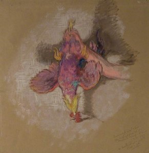 Study of an Arm and a Hand Holding a Fowl by the Legs for 'Highland Raiders'