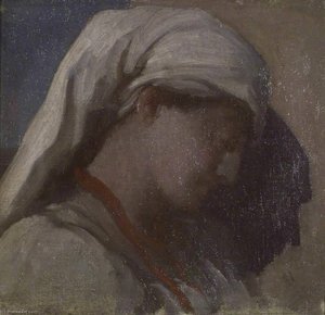 Head Of A Girl Study For 'the Summer Moon' — Фредерик Лорд Лејтон
