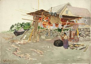 theodore j. richardson - Salmon Drying, Indian Village, Alaska