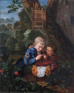 Boys With A Trapped Bird — Eglon Hendrik Van Der Neer