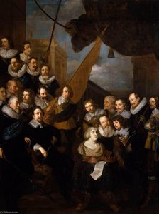 Captain Bicker's Company Waiting To Welcome Marie De Medicis In September 1638 — After Joachim Von Sandrart