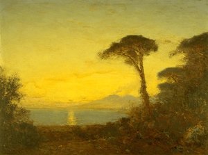 Effet De Soleil Couchant A Castellamare — Felix Ziem