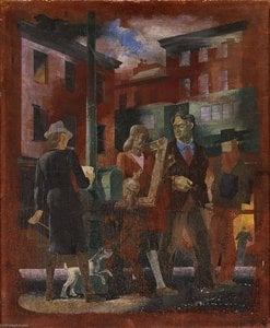 Scenes Of New York Greenwich Village (mural Study, Madison Square Postal Station, New York City) — Kindred Mcleary