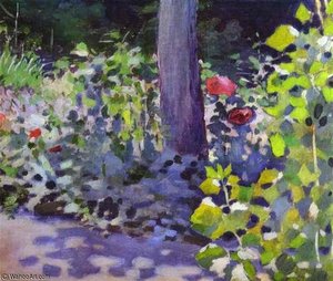 Poppies In The Garden — Viktor Borisov-musatov