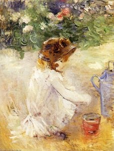 Playing In The Sand — Berthe Morisot, Impressionism