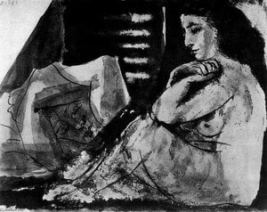Pablo Picasso - Schlafender Mann und sitzende Frau