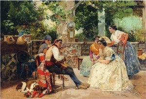 Guitar Players, Valencia — خوآكين سورولَا ي باستيدَا, Impressionism