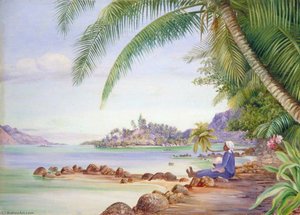 Marianne North - Vue De Round Island Et D'une Partie De St Anne's Depuis Quarantine Island