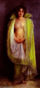 Femme En Deshabille Vert — Albert Ernest Carrier Belleuse
