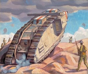 A 'mark V' Tank Going Into Action — William Bernard Adeney