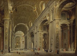 Interior Of St Peter's In Rome — Giovanni Paolo Pannini