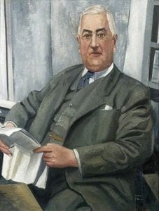 Portrait Of A Man Reading A Paper — Leroy Leveson Laurent Joseph De Maistre (roy De Maistre), Contemporary Realism