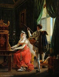 Mary, Queen Of Scots And David Rizzio — John Rogers Herbert