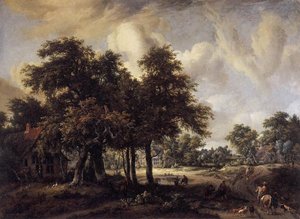 Wooded Landscape With Cottages — Meindert Hobbema