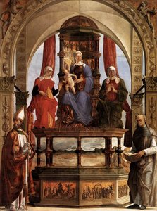 Madonna With Child And Saints — ერკოლე დე რობერტი