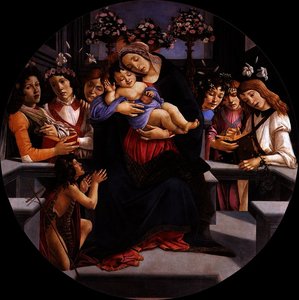 Sandro Botticelli - Virgin and Child with Six Angels and the Baptist