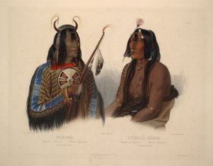 An Assiniboin Indian And A Yanktonan Indian — Karl Bodmer, Romanticism