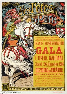 Poster Advertising The 'fetes De Paris