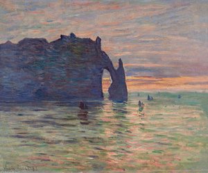 Claude Monet - Etretat, Zachód Słońca