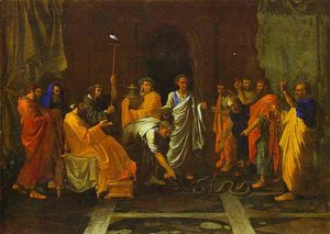 Nicolas Poussin - Moses Turning the Aaron's Staff into a Serpent
