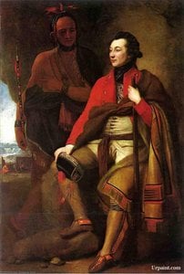 Retrato del Coronel Guy Johnson y Karonghyontye