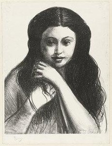 Head Of A Girl With Black Hair (femme Avec Cheveux Noir) From Metamorphoses — André Derain
