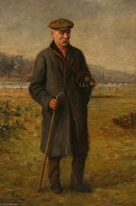 Golf Caddie On The North Inch, Perth — Charles Andrew Sellar