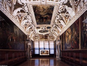 View Of The Sala Delle Quattro Porte — 티치아노