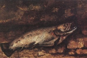Gustave Courbet - The Trout, oil on canvas, Musée d'Orsay at Par