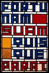 Theo van Doesburg - Stained glass window. Leaded glass.